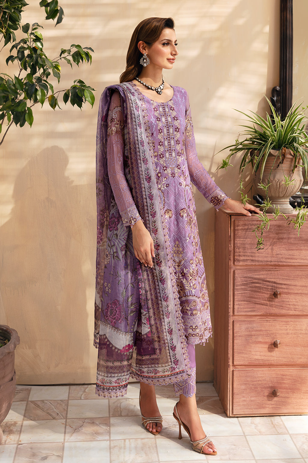 Ramsha | Chevron Chiffon Collection | A-906 - Ladies Clothes 