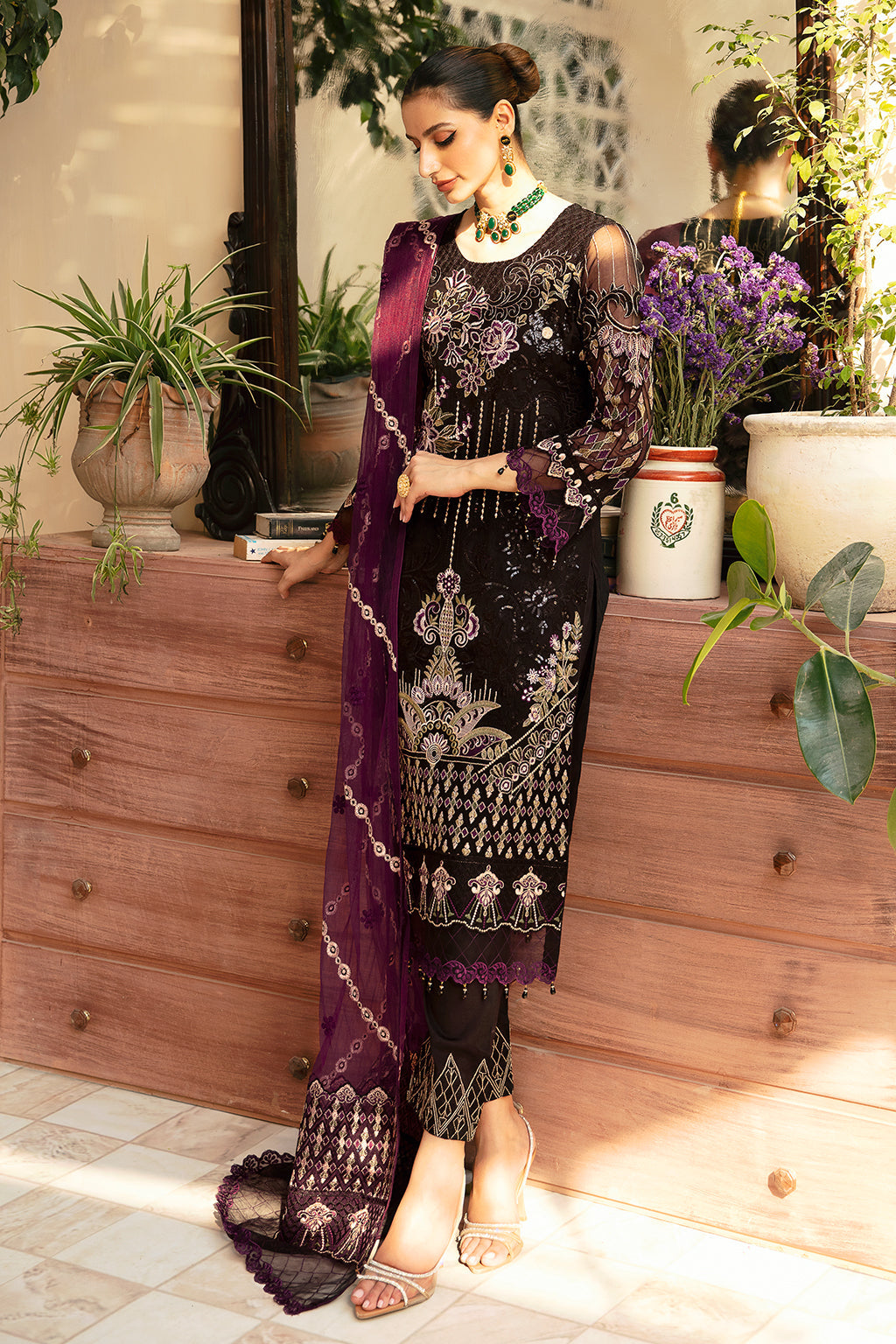 Ramsha | Chevron Chiffon Collection | A-905 - Ladies Clothes 
