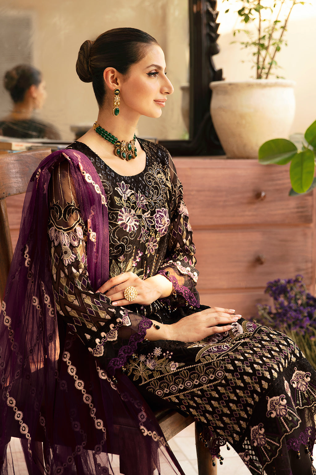 Ramsha | Chevron Chiffon Collection | A-905 - Ladies Clothes 