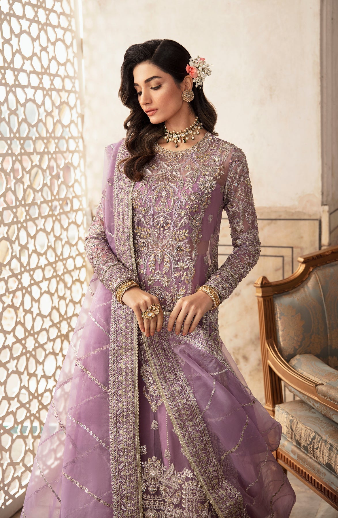 Zevk | Afsanah Wedding Formals | GUL-E-NARGIS - Designer Dress with Intricate embroidery and embellishments. Shop elegent wedding dress at Maria Faisal.