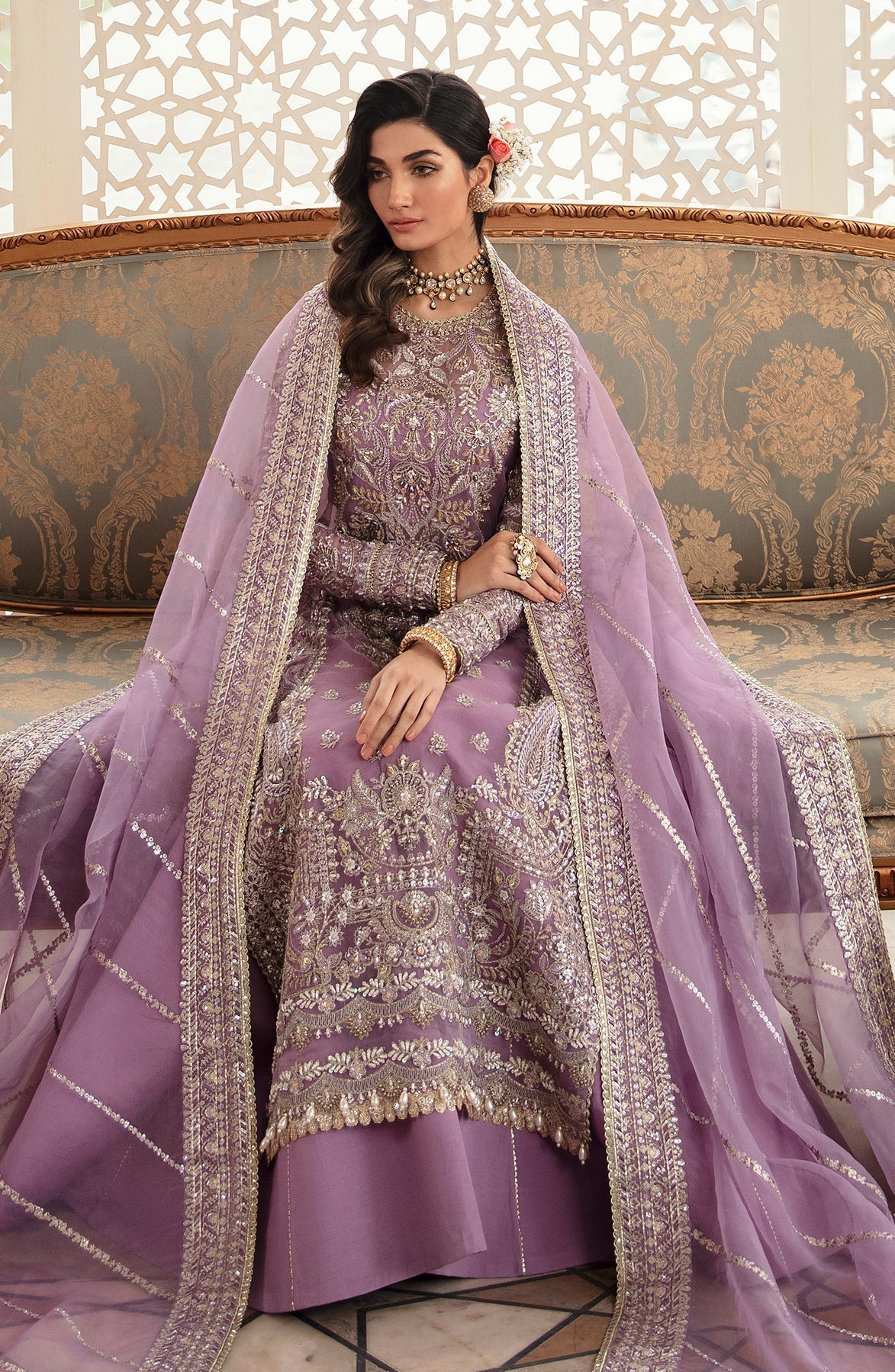 Zevk | Afsanah Wedding Formals | GUL-E-NARGIS - Designer Dress with Intricate embroidery and embellishments. Shop elegent wedding dress at Maria Faisal.