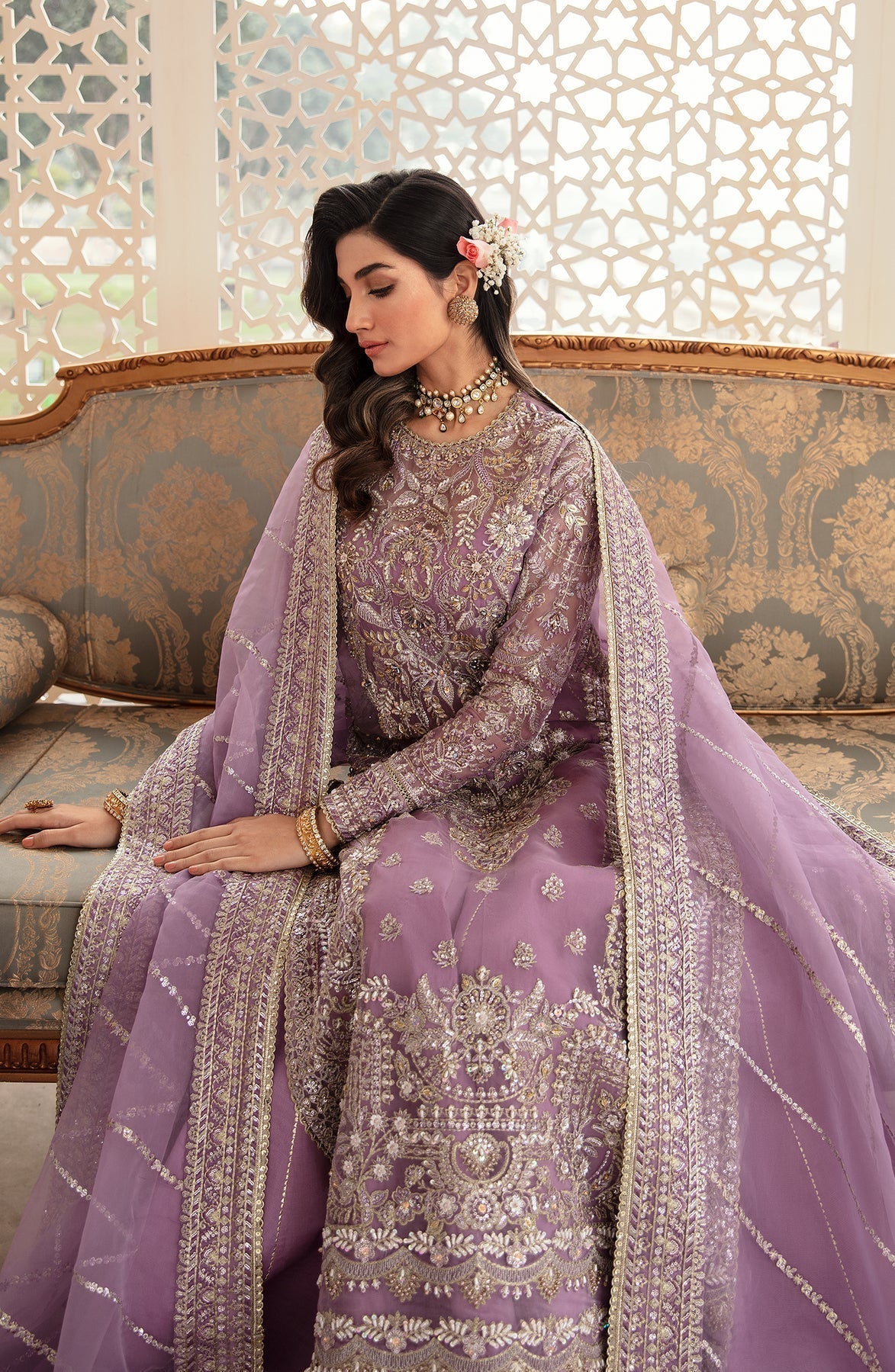 Zevk | Afsanah Wedding Formals | GUL-E-NARGIS - Designer Dress with Intricate embroidery and embellishments. Shop elegent wedding dress at Maria Faisal.