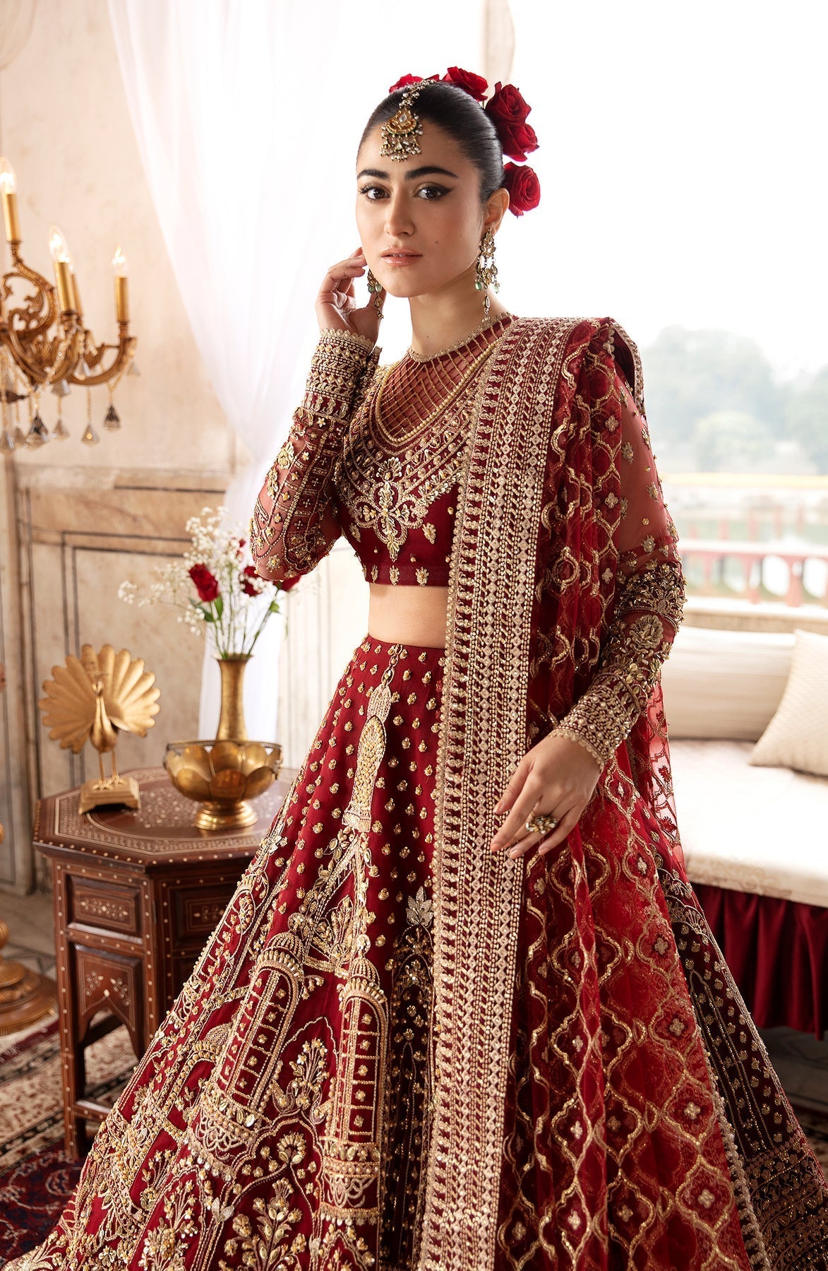 Zevk | Afsanah Wedding Formals | PARI ZAD - Designer Dress with Intricate embroidery and embellishments. Shop elegent wedding dress at Maria Faisal.
