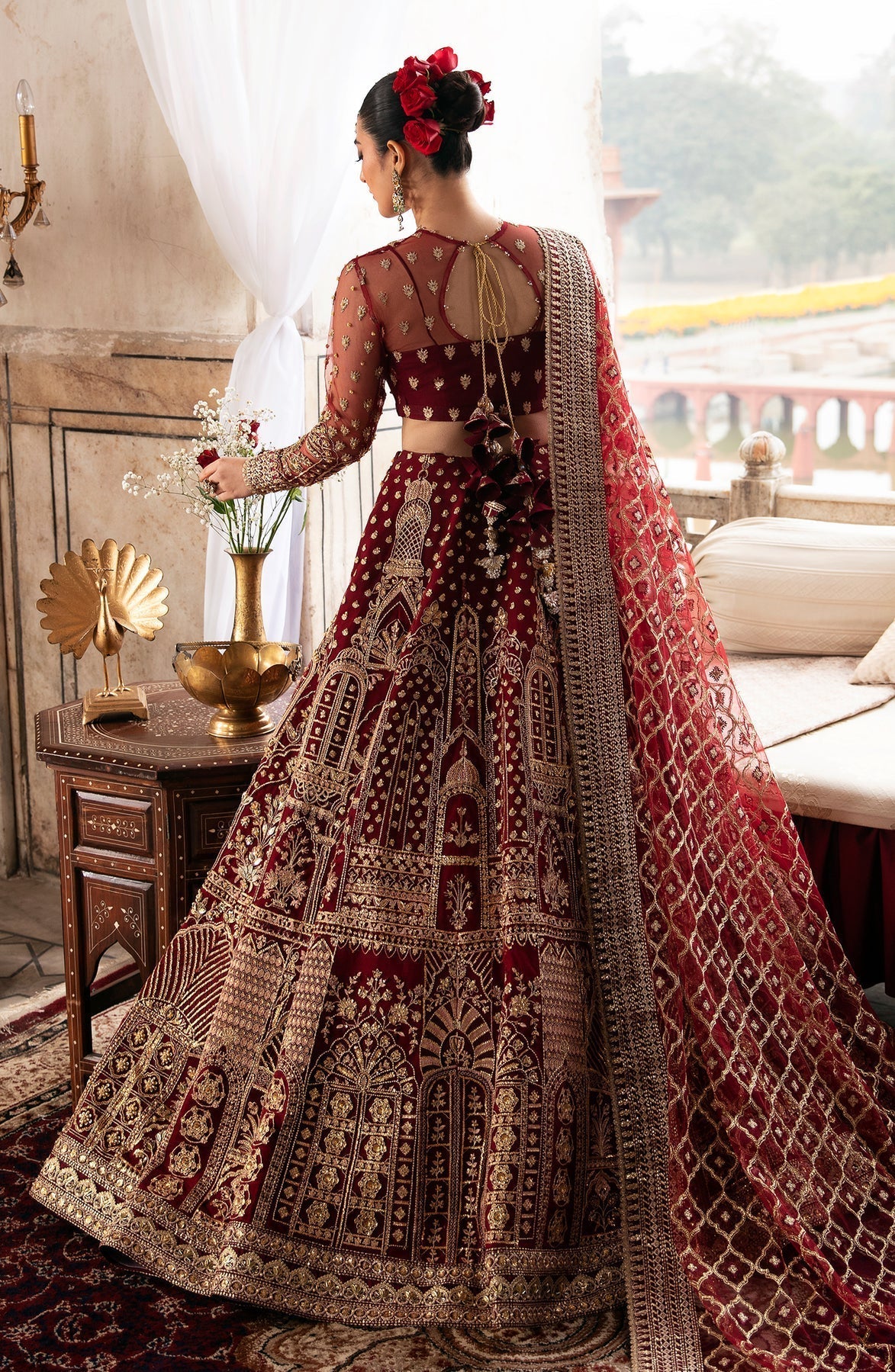 Zevk | Afsanah Wedding Formals | PARI ZAD - Designer Dress with Intricate embroidery and embellishments. Shop elegent wedding dress at Maria Faisal.
