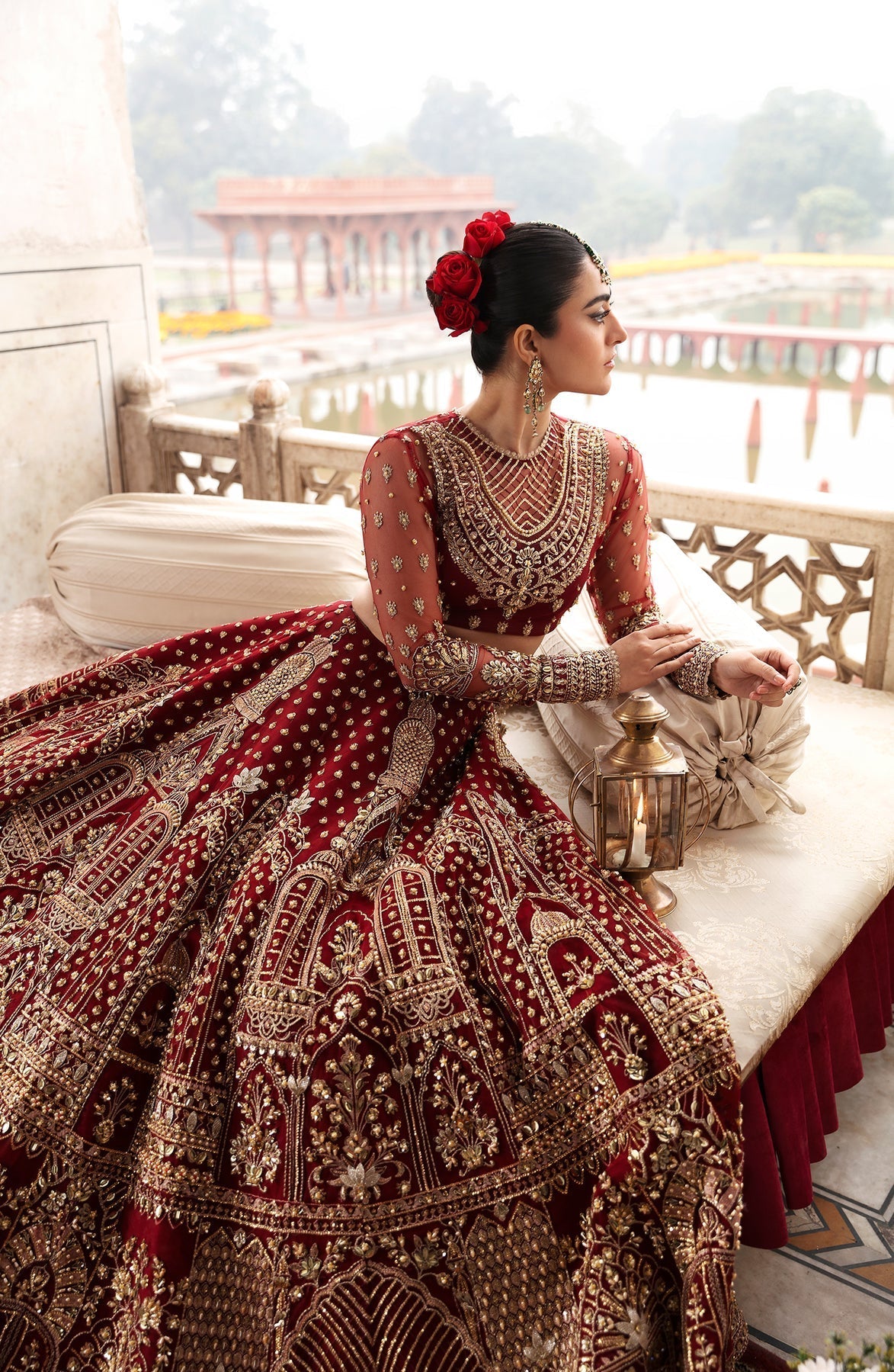 Zevk | Afsanah Wedding Formals | PARI ZAD - Designer Dress with Intricate embroidery and embellishments. Shop elegent wedding dress at Maria Faisal.