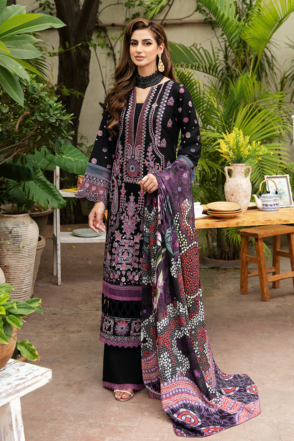 Ramsha | Luxury Lawn 24 | Y-806 - Ladies Clothes - Maria Faisal