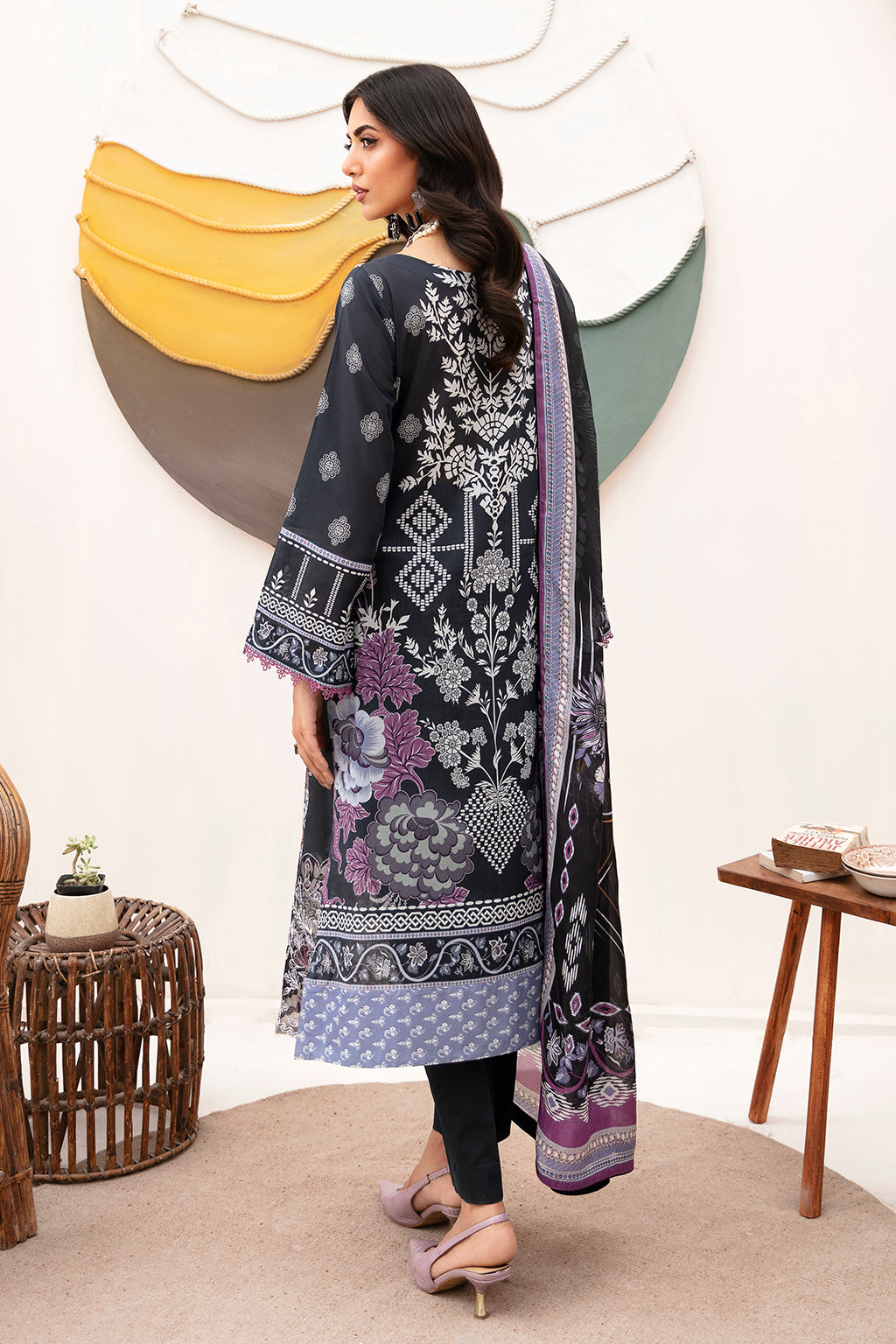 Ramsha | Mashaal Luxury Lawn | L-1102 - Designer Dress with Intricate embroidery and embellishments. Shop elegent wedding dress at Maria Faisal.