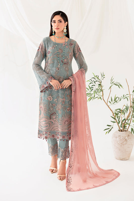 Ramsha | Rangoon Chiffon Collection 24 | D-1010 - Waniyas