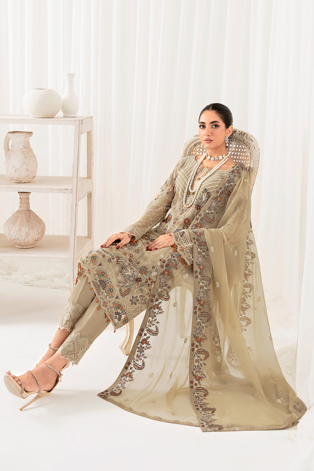 Ramsha | Rangoon Chiffon Collection 24 | D-1001 - Waniyas
