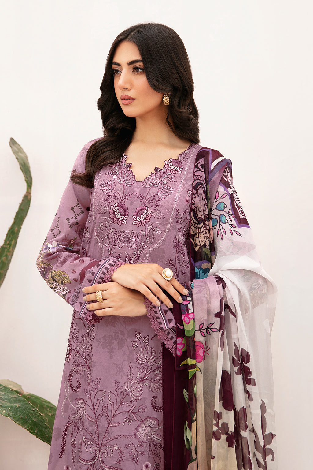 Ramsha | Mashaal Luxury Lawn | L-1103 - Designer Dress with Intricate embroidery and embellishments. Shop elegent wedding dress at Maria Faisal.