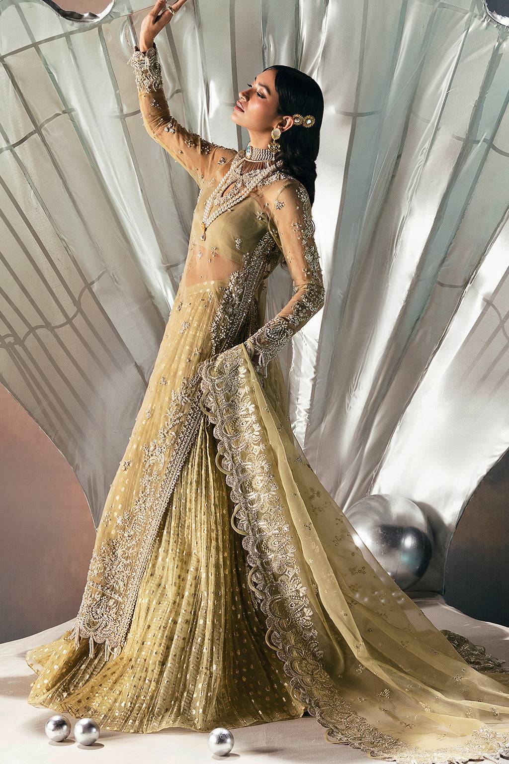 Afrozeh | Wild Flower Bloom Luxury Formals | Adelle by Maria Faisal - Registered Vendor of : Afrozeh - type : Pakistani Dress - 100% original wedding dresses