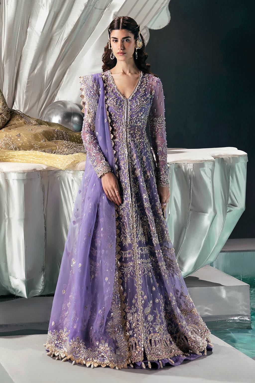 Afrozeh | Wild Flower Bloom Luxury Formals | Eloah by Maria Faisal - Registered Vendor of : Afrozeh - type : Pakistani Dress - 100% original wedding dresses