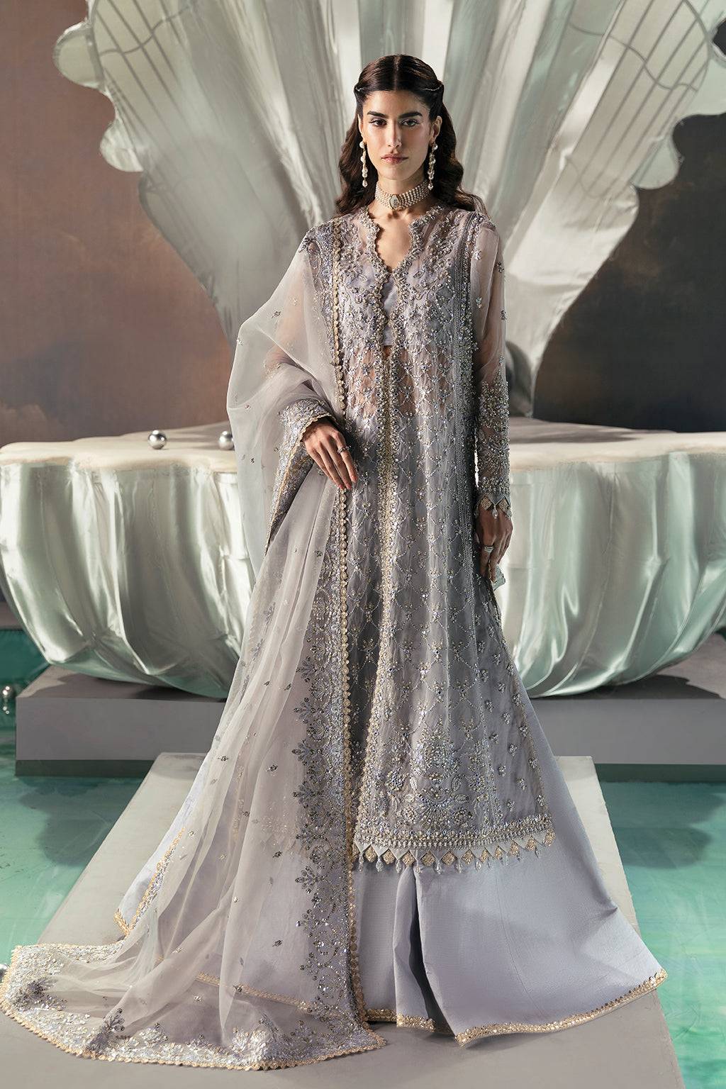 Afrozeh | Wild Flower Bloom Luxury Formals | Leona by Maria Faisal - Registered Vendor of : Afrozeh - type : Pakistani Dress - 100% original wedding dresses