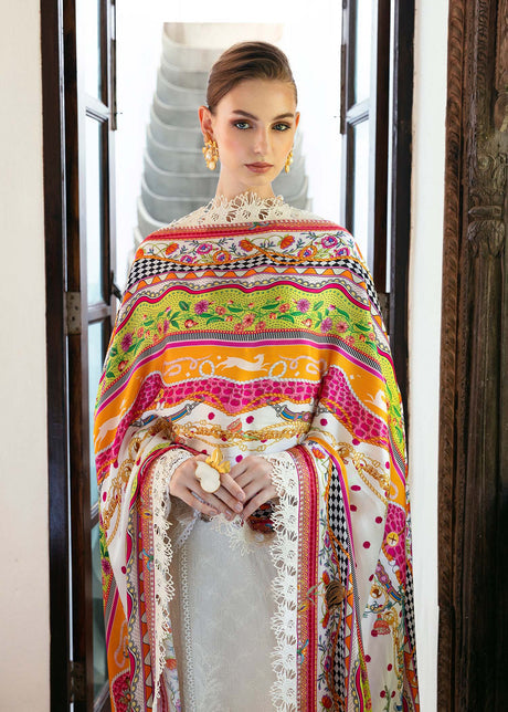 kanwal Malik | Mayal Luxury Lawn | Cerise - Waniyas