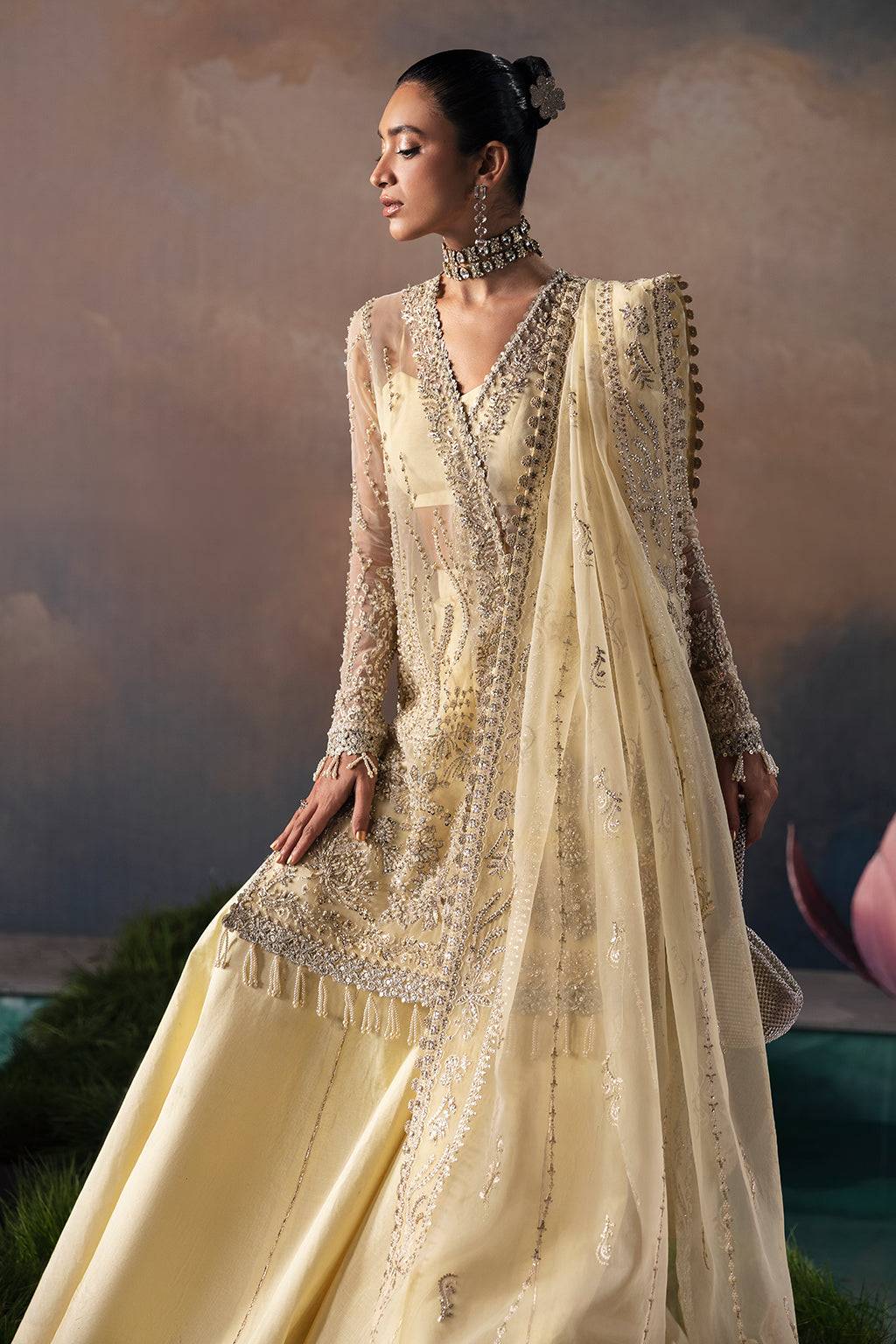 Afrozeh | Wild Flower Bloom Luxury Formals | Luana by Maria Faisal - Registered Vendor of : Afrozeh - type : Pakistani Dress - 100% original wedding dresses