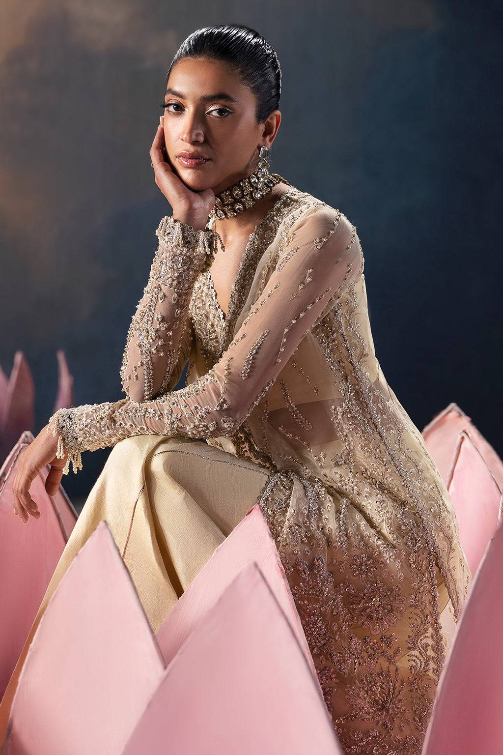 Afrozeh | Wild Flower Bloom Luxury Formals | Luana by Maria Faisal - Registered Vendor of : Afrozeh - type : Pakistani Dress - 100% original wedding dresses
