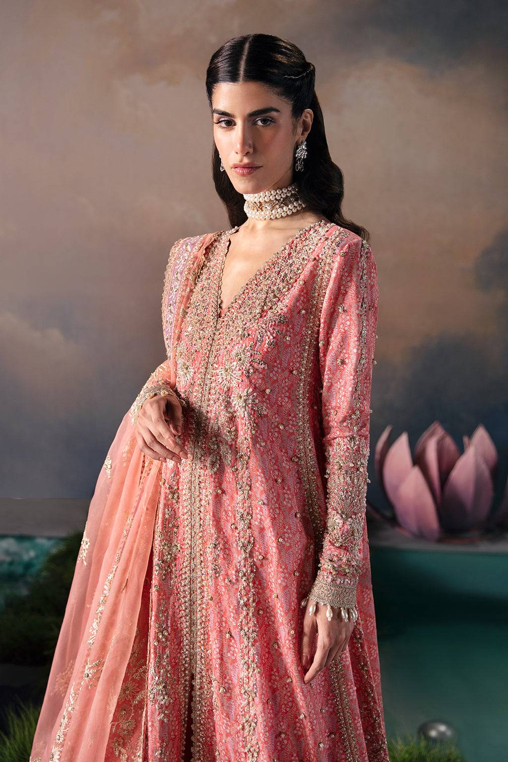 Afrozeh | Wild Flower Bloom Luxury Formals | Alana by Maria Faisal - Registered Vendor of : Afrozeh - type : Pakistani Dress - 100% original wedding dresses
