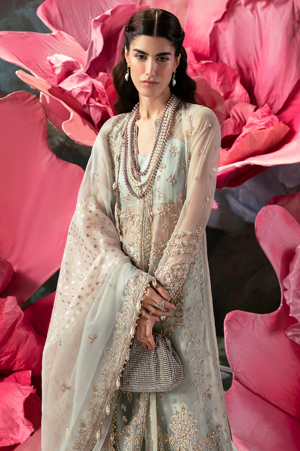 Afrozeh | Wild Flower Bloom Luxury Formals | Paola by Maria Faisal - Registered Vendor of : Afrozeh - type : Pakistani Dress - 100% original wedding dresses