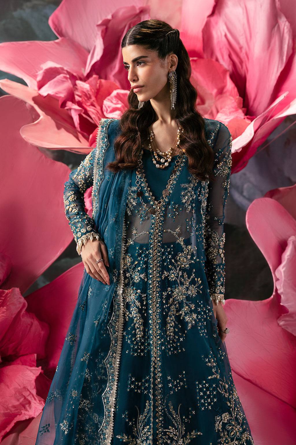 Afrozeh | Wild Flower Bloom Luxury Formals | Liza by Maria Faisal - Registered Vendor of : Afrozeh - type : Pakistani Dress - 100% original wedding dresses