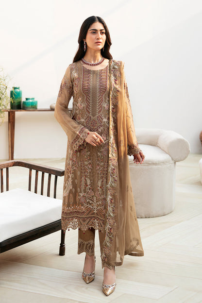 Ramsha | Chevron Chiffon Collection | A-812 - Ladies Clothes - Maria Faisal