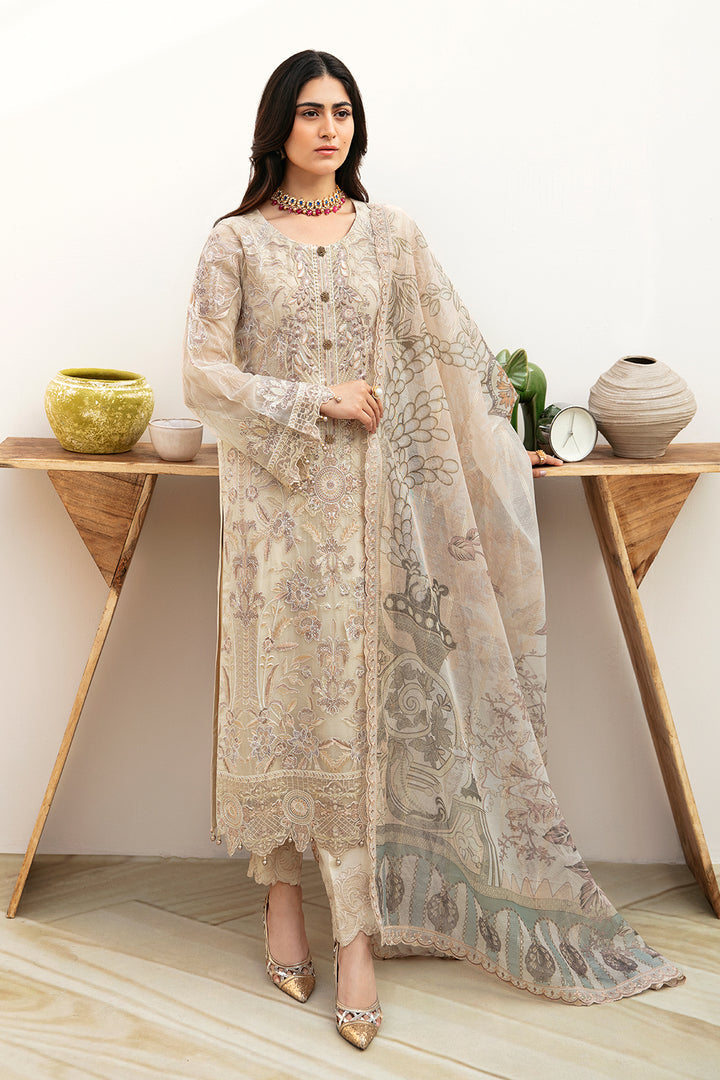 Ramsha | Chevron Chiffon Collection | A-802 - Ladies Clothes - Maria Faisal