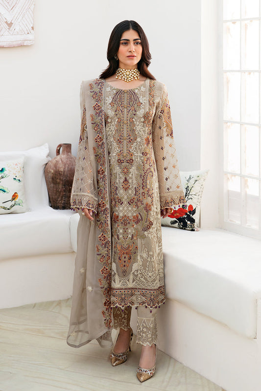 Ramsha | Chevron Chiffon Collection | A-806 - Ladies Clothes - Maria Faisal