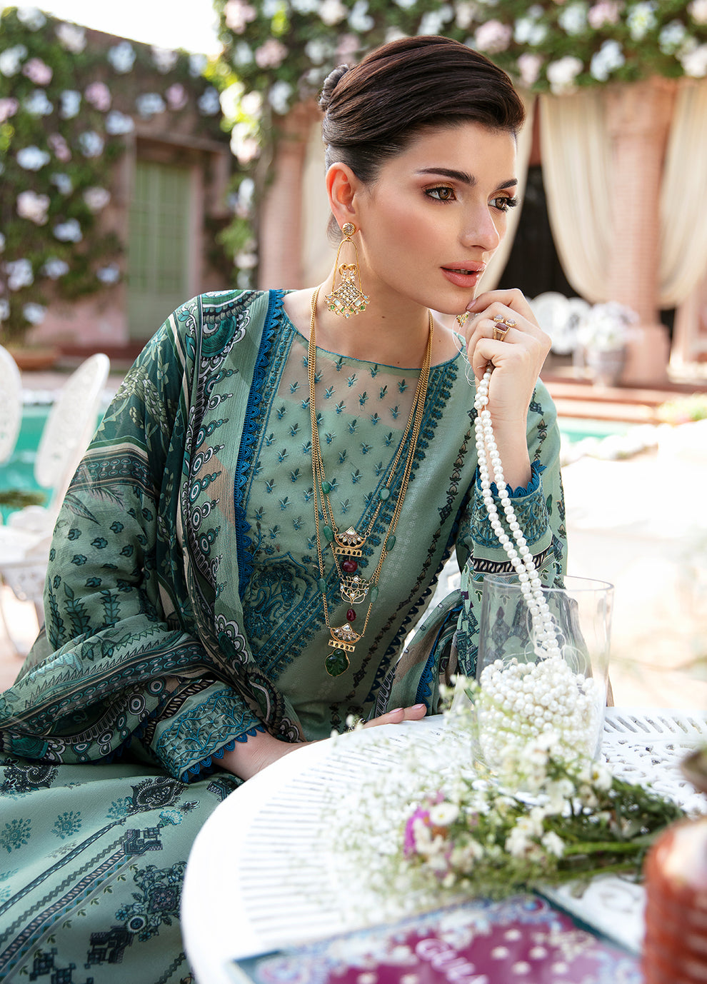 Gulaal | Summer Glow Lawn 24 | ANADIYA (GL-L-24V3-05) - Designer Dress with Intricate embroidery and embellishments. Shop elegent wedding dress at Maria Faisal.
