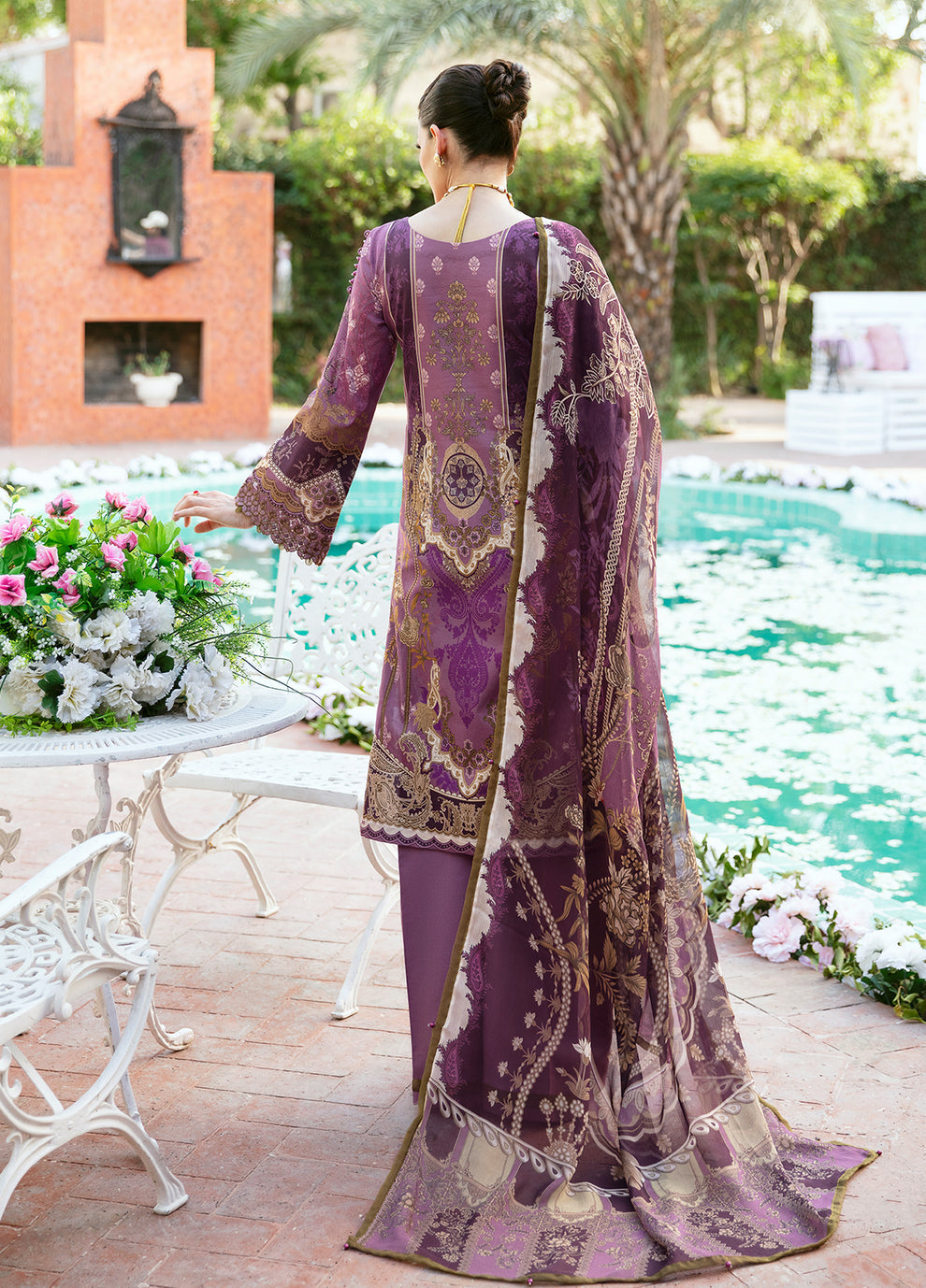 Gulaal | Summer Glow Lawn 24 | ESMERAY (GL-L-24V3-03) - Designer Dress with Intricate embroidery and embellishments. Shop elegent wedding dress at Maria Faisal.