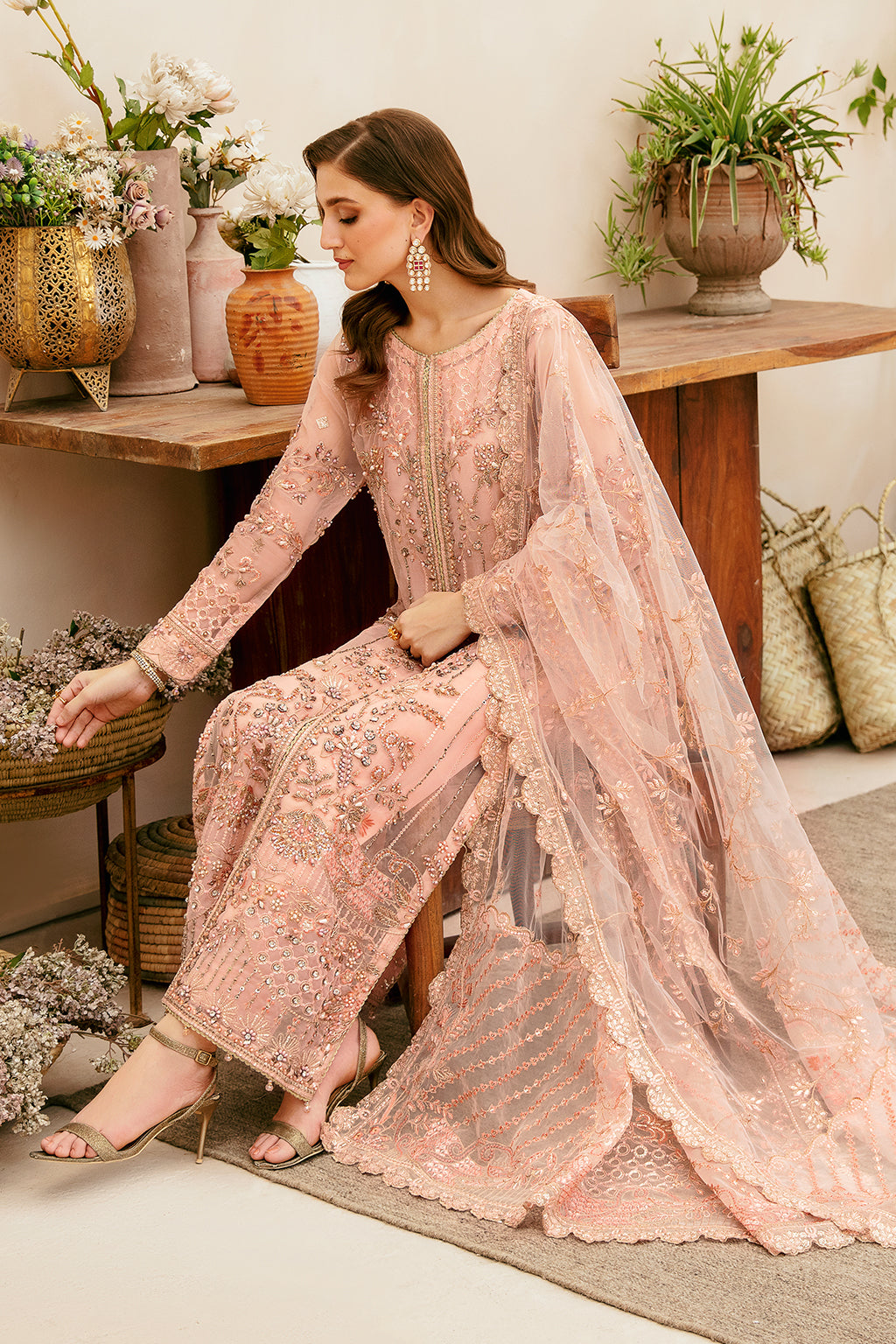 Ramsha | Luxury Wedding Collection | HB-405 - Designer Dress with Intricate embroidery and embellishments. Shop elegent wedding dress at Maria Faisal.