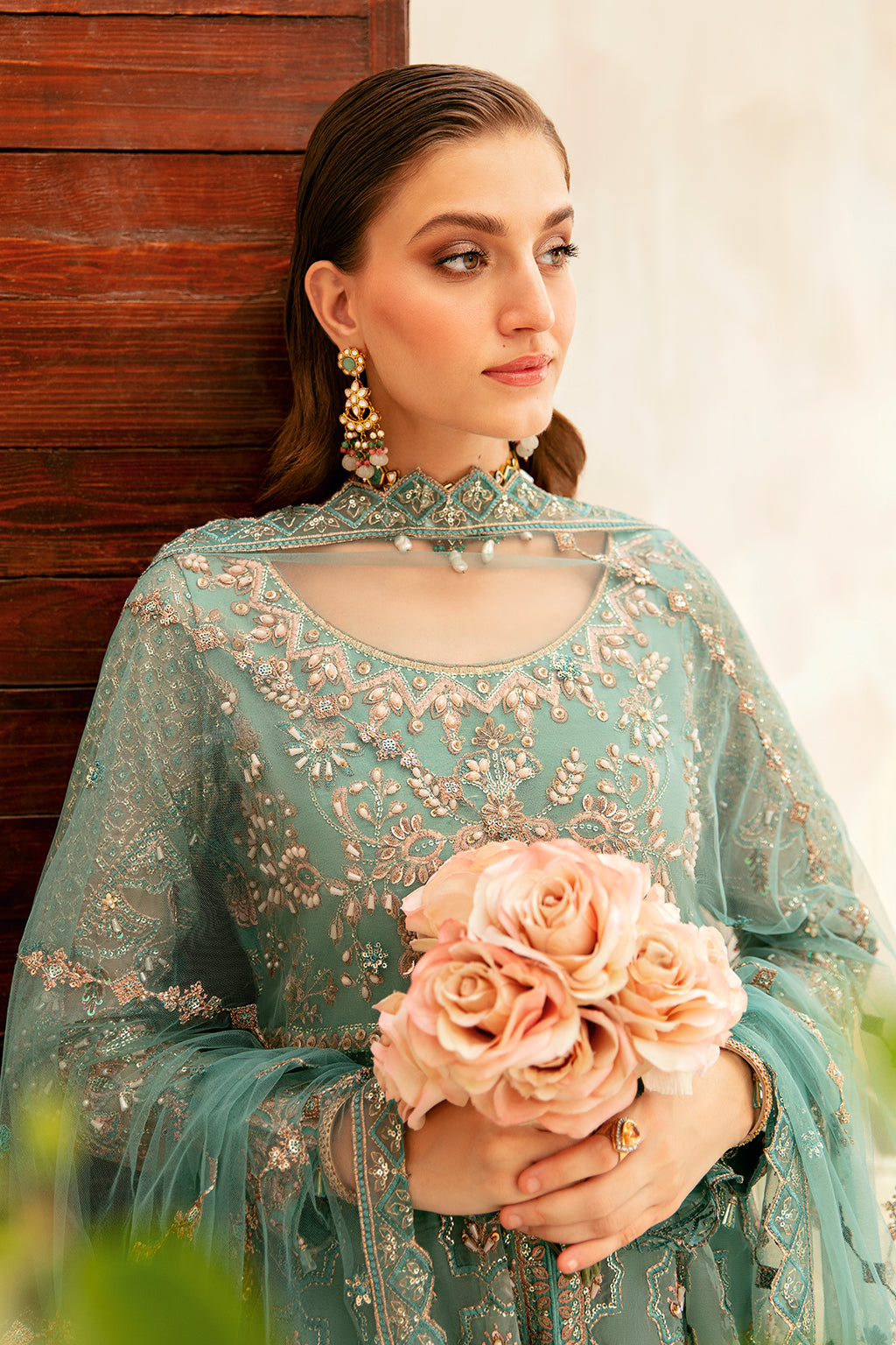 Ramsha | Luxury Wedding Collection | HA-403 - Designer Dress with Intricate embroidery and embellishments. Shop elegent wedding dress at Maria Faisal.