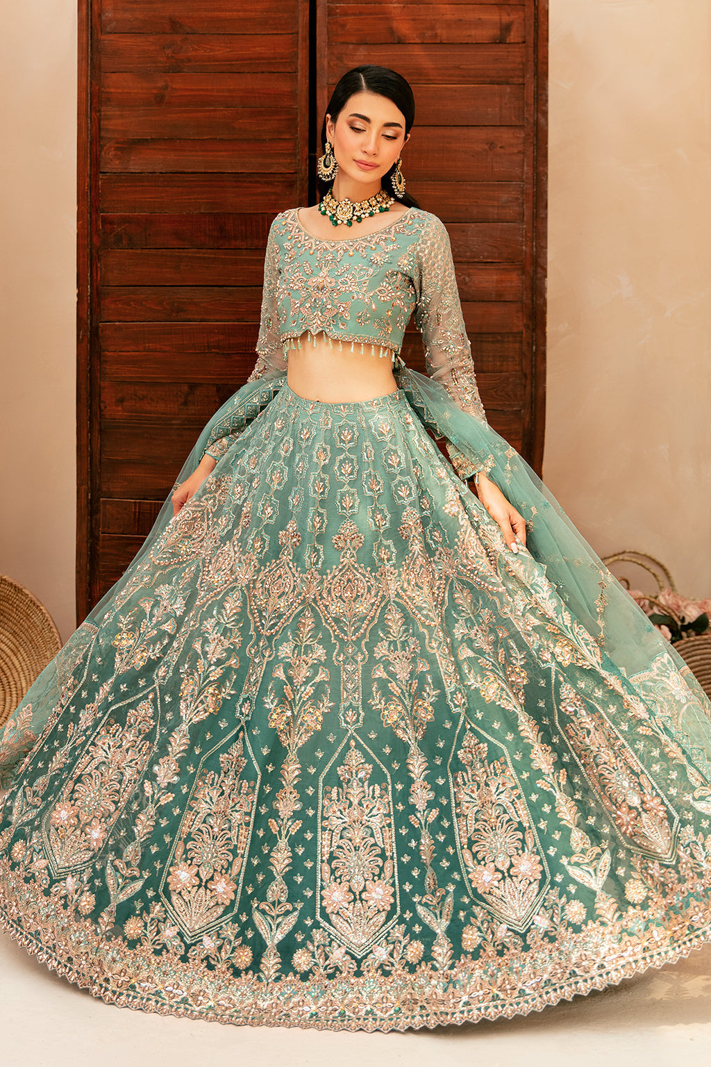 Ramsha | Luxury Wedding Collection | HA-403 - Designer Dress with Intricate embroidery and embellishments. Shop elegent wedding dress at Maria Faisal.