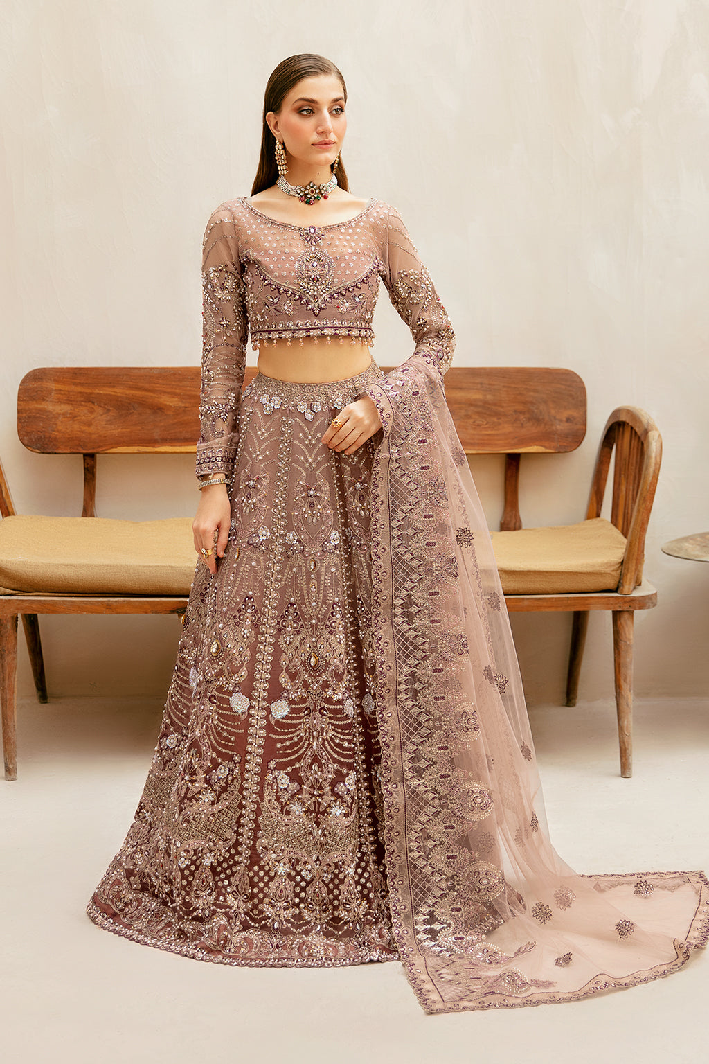 Ramsha | Luxury Wedding Collection | HA-401 - Designer Dress with Intricate embroidery and embellishments. Shop elegent wedding dress at Maria Faisal.