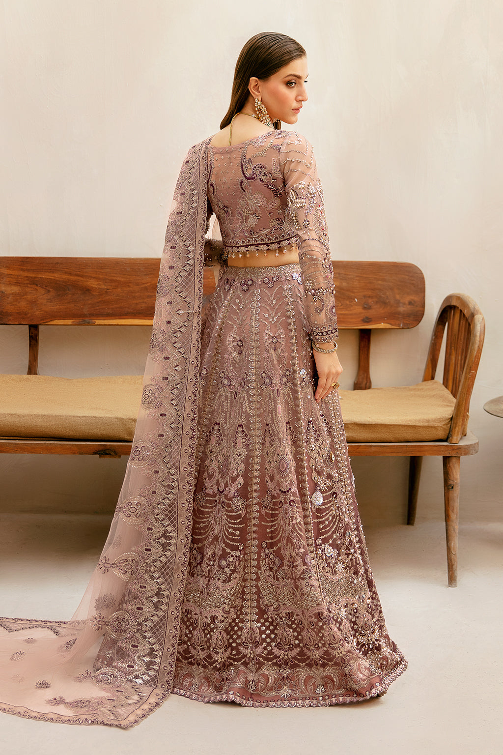 Ramsha | Luxury Wedding Collection | HA-401 - Designer Dress with Intricate embroidery and embellishments. Shop elegent wedding dress at Maria Faisal.