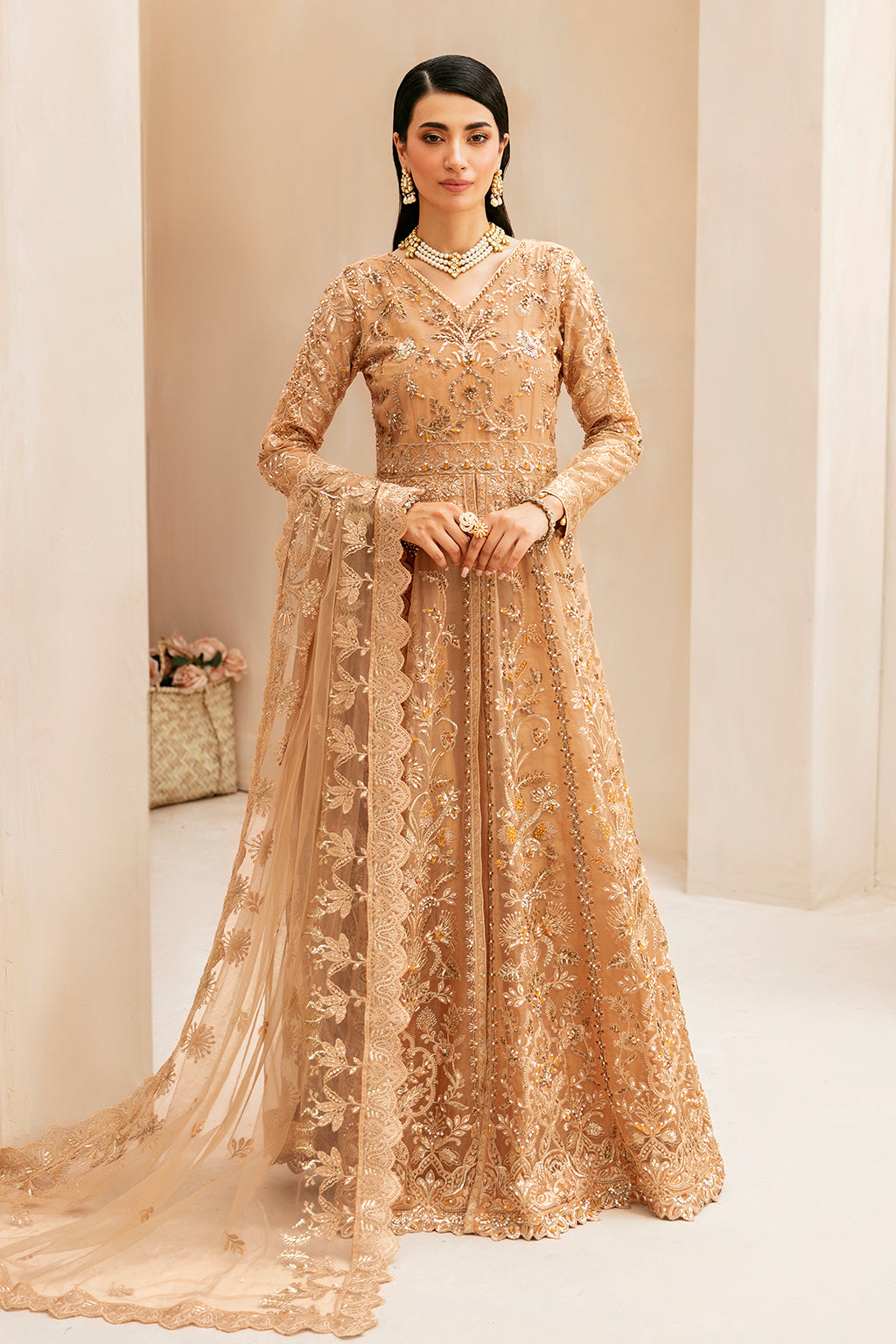 Ramsha | Luxury Wedding Collection | HB-404 - Designer Dress with Intricate embroidery and embellishments. Shop elegent wedding dress at Maria Faisal.