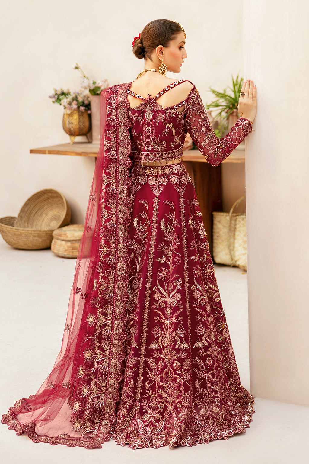 Ramsha | Luxury Wedding Collection | HA-404 - Designer Dress with Intricate embroidery and embellishments. Shop elegent wedding dress at Maria Faisal.