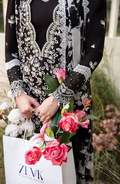 Zevk | Flora Festive Lawn | DUSK - Ladies Clothes - Maria Faisal