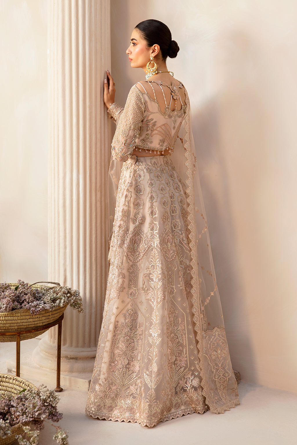 Ramsha | Luxury Wedding Collection | HB-403 - Designer Dress with Intricate embroidery and embellishments. Shop elegent wedding dress at Maria Faisal.