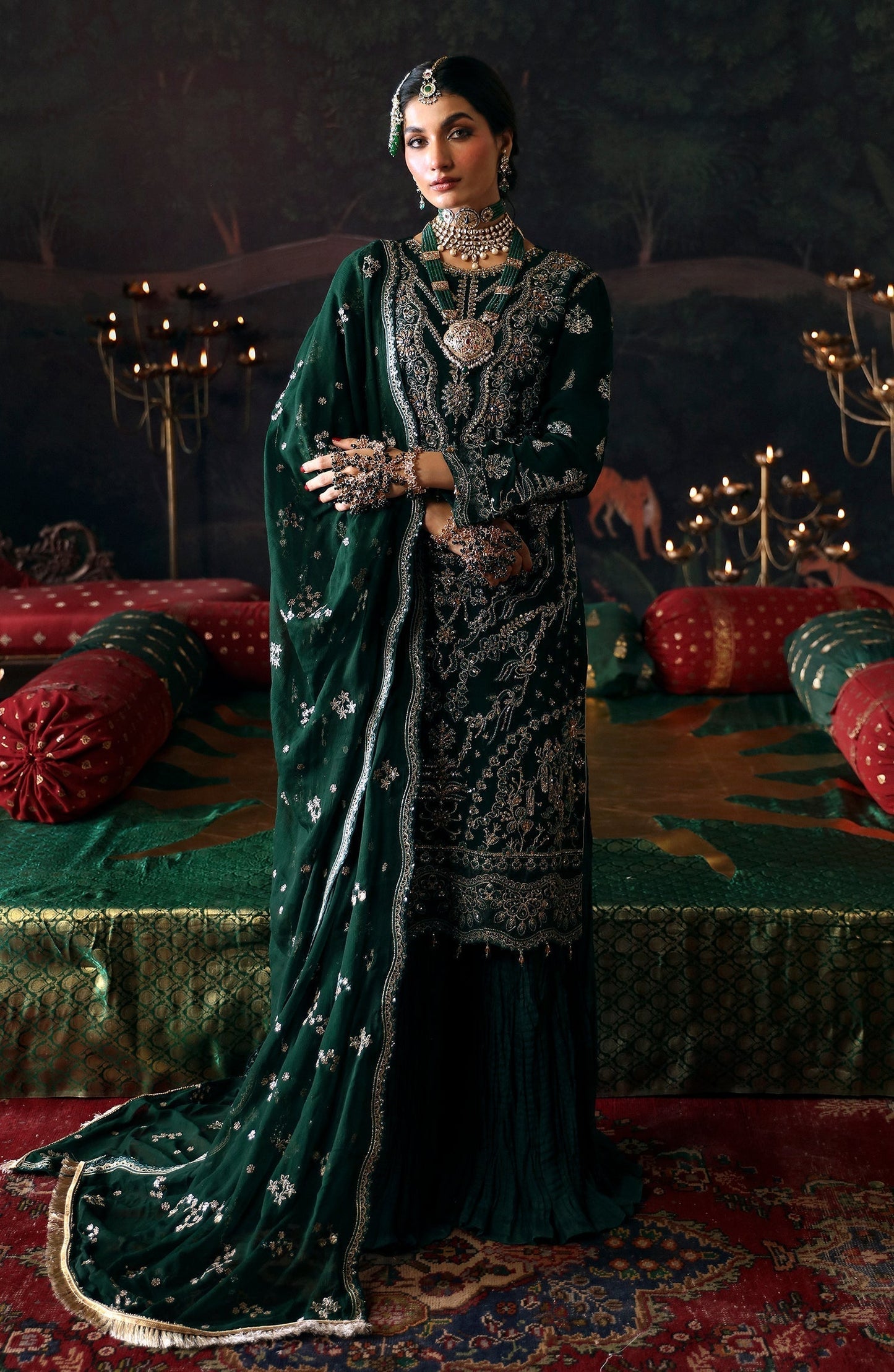 Emaan Adeel | Devdas Formals | BAIGAM BANO - Wedding Dress - Maria Faisal