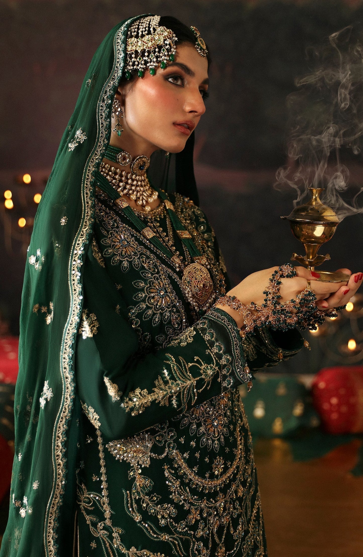 Emaan Adeel | Devdas Formals | BAIGAM BANO - Wedding Dress - Maria Faisal