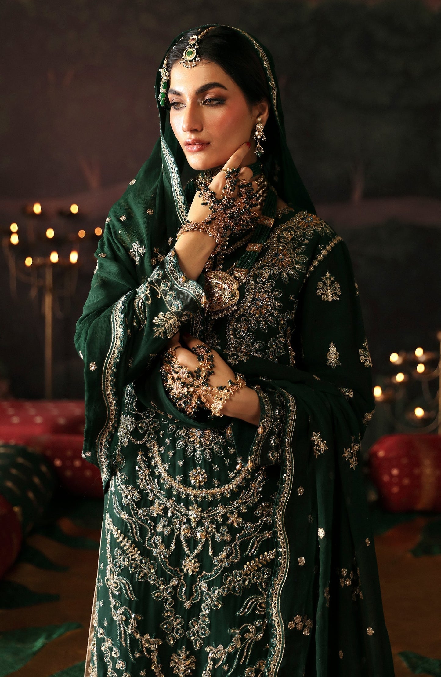 Emaan Adeel | Devdas Formals | BAIGAM BANO - Wedding Dress - Maria Faisal