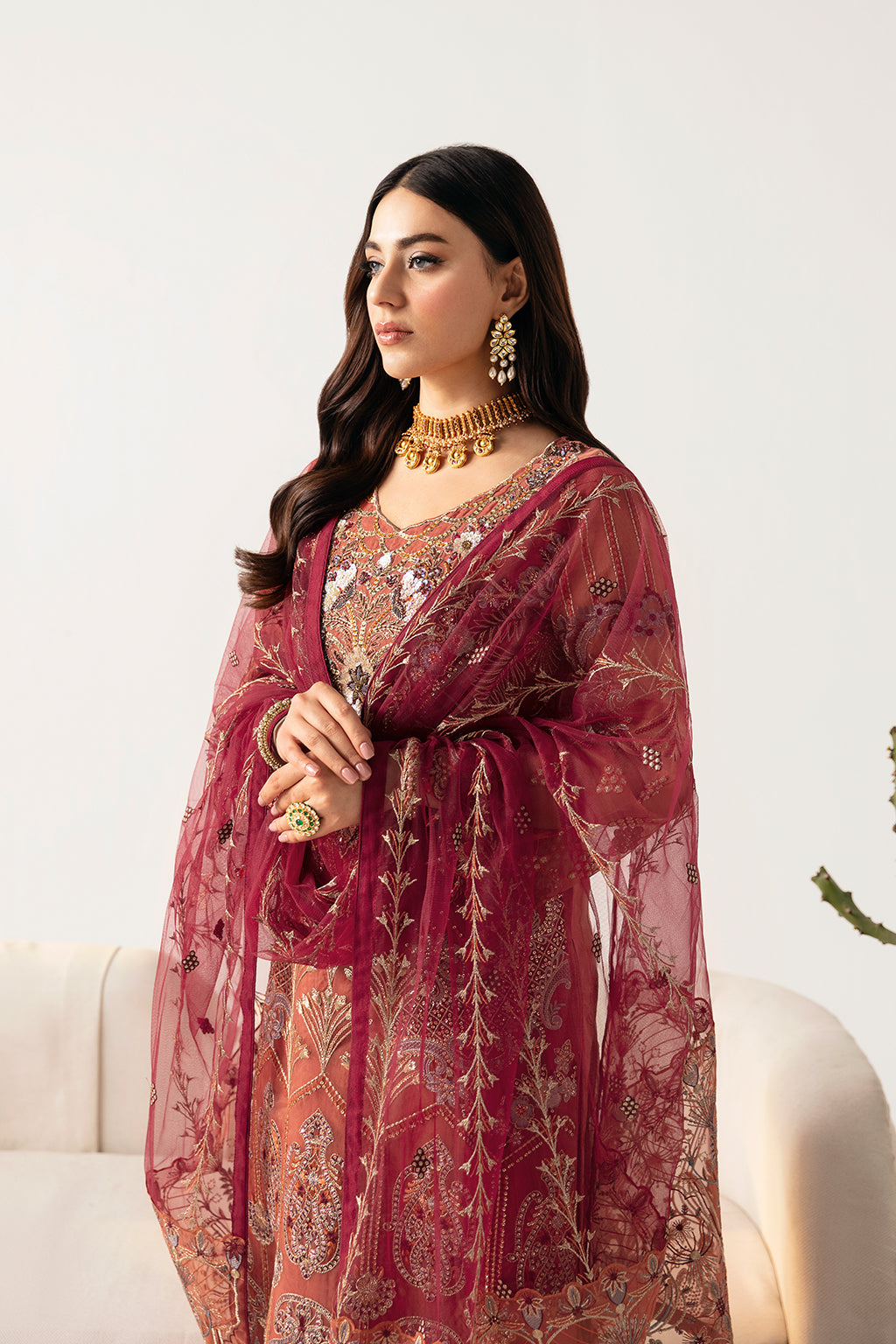 Ramsha | Minhal Organza Collection | M-1103 - Waniyas