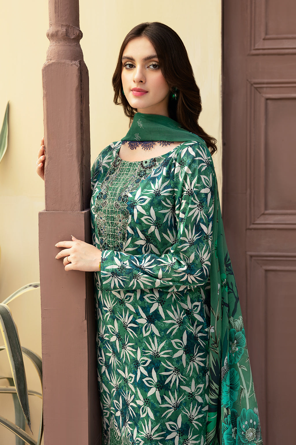 Ramsha | Rangrez Lawn Collection | N-507 - Designer Dress with Intricate embroidery and embellishments. Shop elegent wedding dress at Maria Faisal.