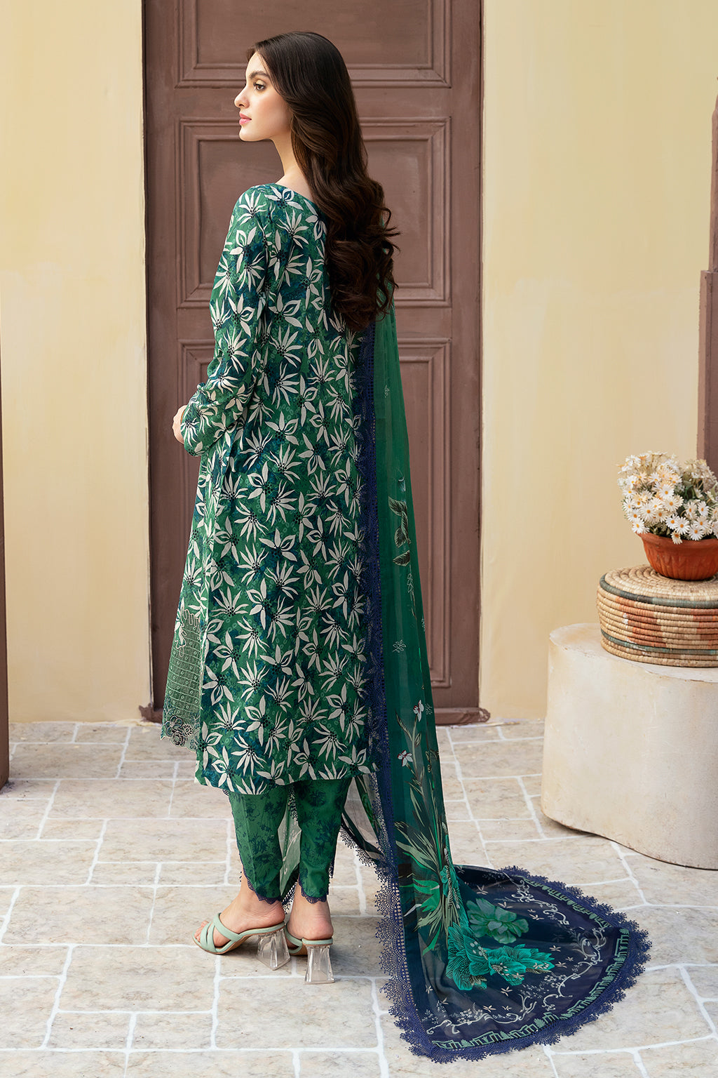 Ramsha | Rangrez Lawn Collection | N-507 - Designer Dress with Intricate embroidery and embellishments. Shop elegent wedding dress at Maria Faisal.