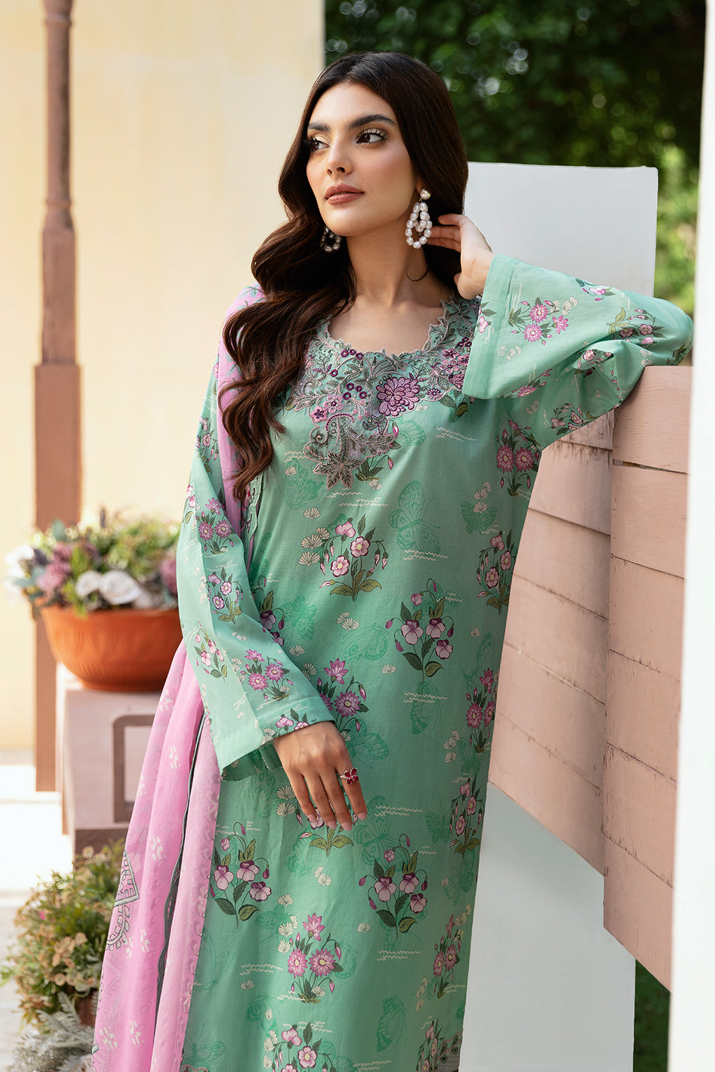 Ramsha | Rangrez Lawn Collection | N-510 - Designer Dress with Intricate embroidery and embellishments. Shop elegent wedding dress at Maria Faisal.