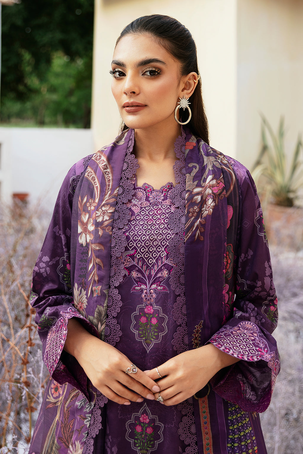 Ramsha | Rangrez Lawn Collection | N-506 - Designer Dress with Intricate embroidery and embellishments. Shop elegent wedding dress at Maria Faisal.