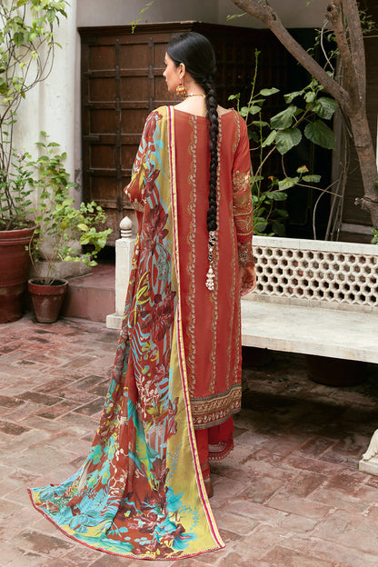 Ramsha | Mashaal Luxury Lawn | L-810 - Designer Dress with Intricate embroidery and embellishments. Shop elegent wedding dress at Maria Faisal.