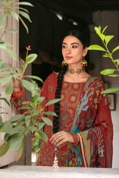 Ramsha | Mashaal Luxury Lawn | L-810 - Designer Dress with Intricate embroidery and embellishments. Shop elegent wedding dress at Maria Faisal.
