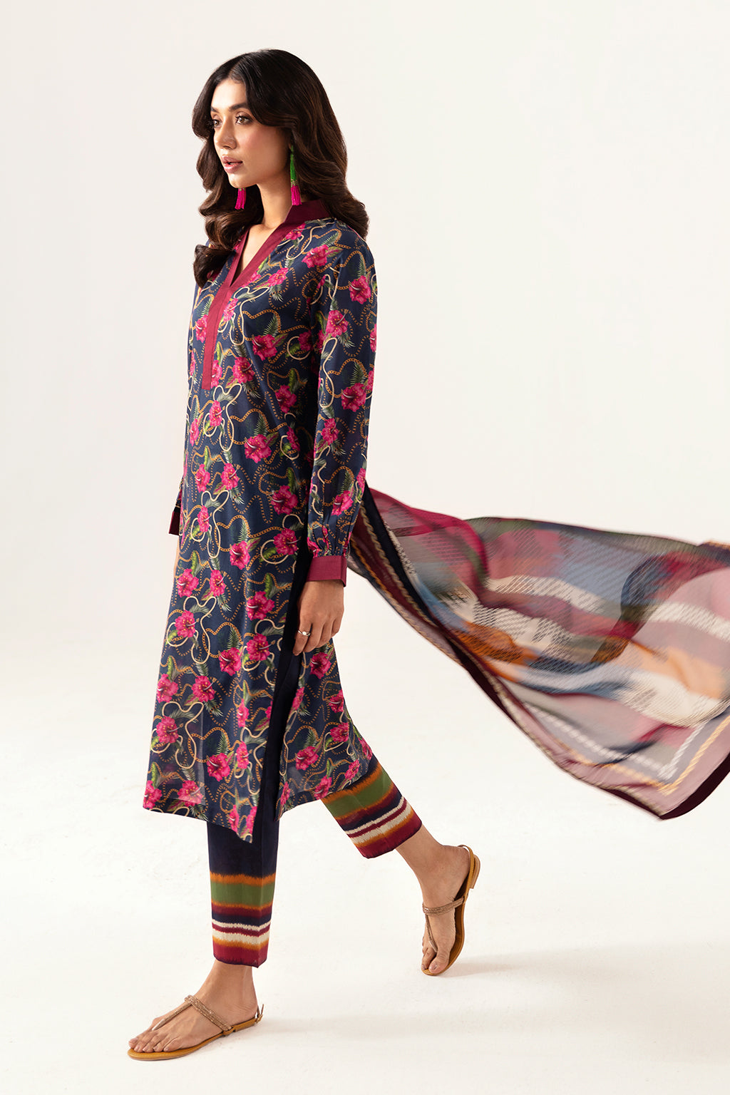 Ramsha | Pinted Lawn | RP-101 - Waniyas