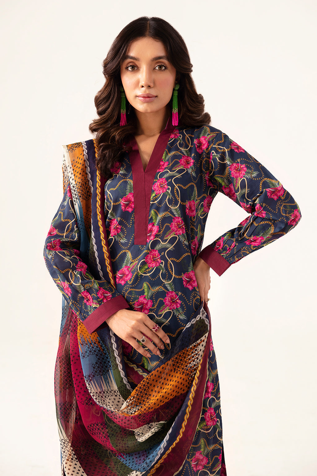 Ramsha | Pinted Lawn | RP-101 - Waniyas
