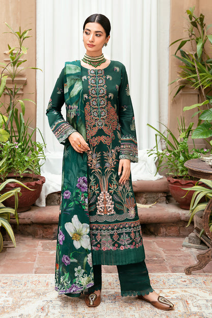 Ramsha | Mashaal Luxury Lawn | L-801 - Designer Dress with Intricate embroidery and embellishments. Shop elegent wedding dress at Maria Faisal.
